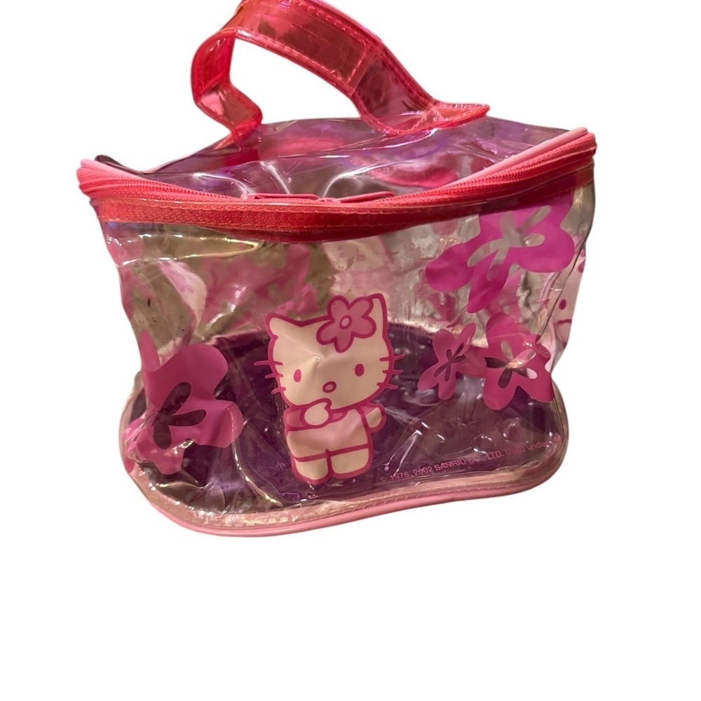 Vintage Y2K Hello Kitty Pink Floral Cosmetic Bag - Picture 4 of 6